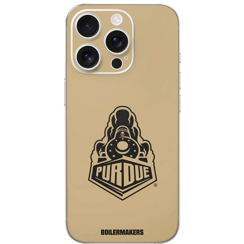Purdue Gold Signature Logo iPhone 16 Pro Skin
